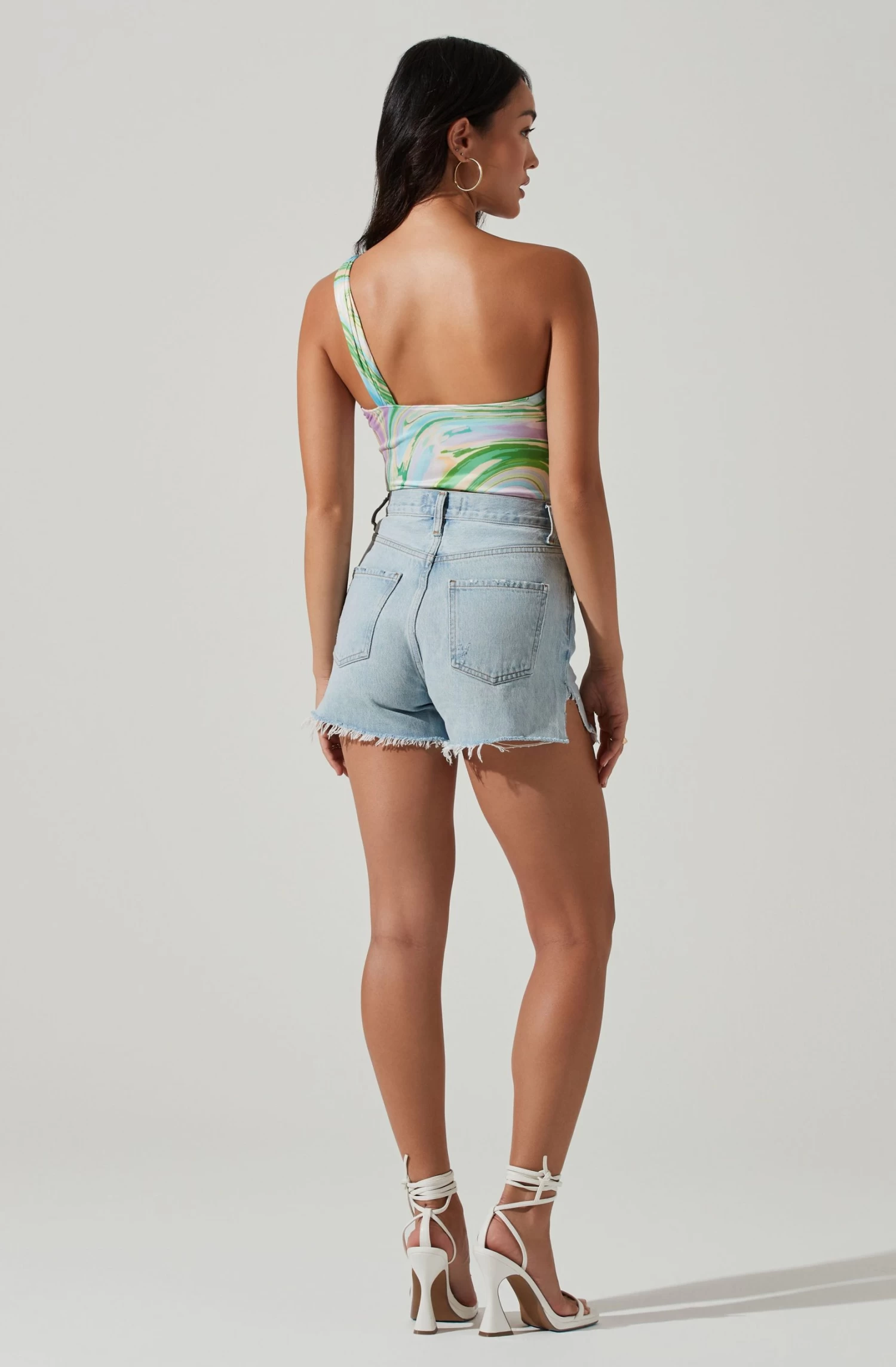 Sindri Cutout Tie Dye One Shoulder Bodysuit 7 Sindri Cutout Tie Dye One Shoulder Bodysuit - Image 5