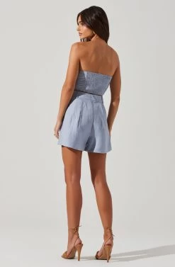 Jessamine Ruched Tube Top 29 Jessamine Ruched Tube Top -Chic Outfit Shop ACT17769 SLATEBLUE 6