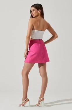 Jessamine Ruched Tube Top 34 Jessamine Ruched Tube Top -Chic Outfit Shop ACT17769 WHITE 5