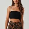 Shalia Strappy Crop Top 1 Shalia Strappy Crop Top -Chic Outfit Shop ACT17797 BLACK 2