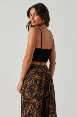 Shalia Strappy Crop Top -Chic Outfit Shop ACT17797 BLACK 3