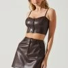 Ezra Faux Leather Corset Crop Top