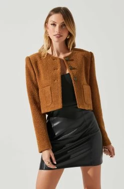Lyssa Cropped Jacket 10 Lyssa Cropped Jacket -Chic Outfit Shop ACT17853B CAMEL 3