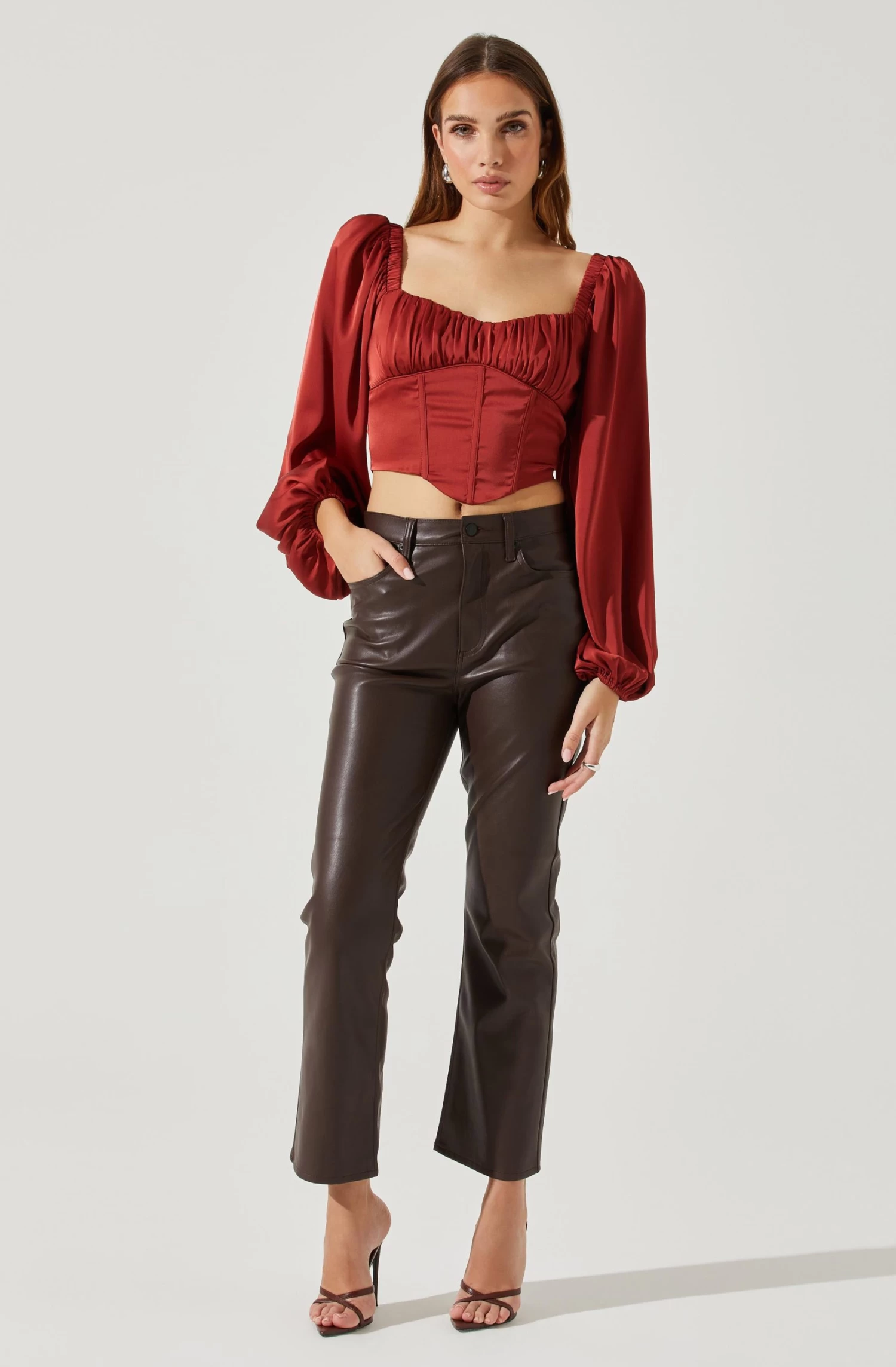 Penny Ruched Bust Long Sleeve Top 10 Penny Ruched Bust Long Sleeve Top - Image 8