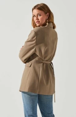 Galilea Oversized Blazer -Chic Outfit Shop ACT17892 BROWN 6
