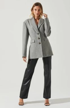 Galilea Oversized Blazer -Chic Outfit Shop ACT17892 GRAY 1