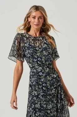 Flutter Sleeve Asymmetrical Floral Maxi Dress 41 Flutter Sleeve Asymmetrical Floral Maxi Dress -Chic Outfit Shop ADR100436 BLUEGREENFLORAL 4 7ded14a5 689a 4bcb b91d 11220393e70b