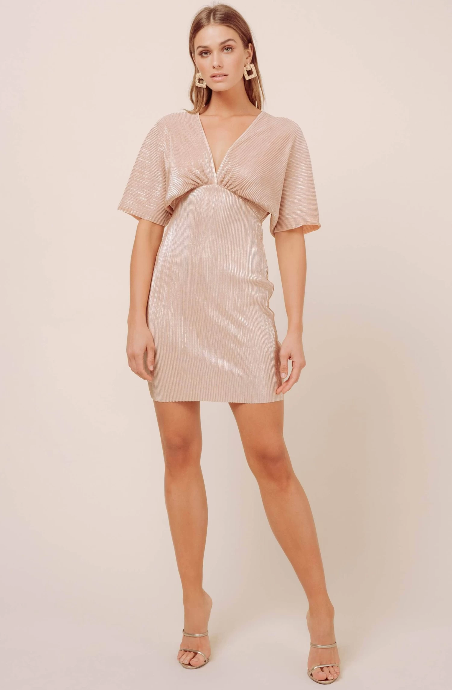 Metallic Dolman Mini Dress 6 Metallic Dolman Mini Dress - Image 4