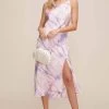 Bias High Neck Midi -Chic Outfit Shop ADR100486 PURPLE PINK TIE DYE 1