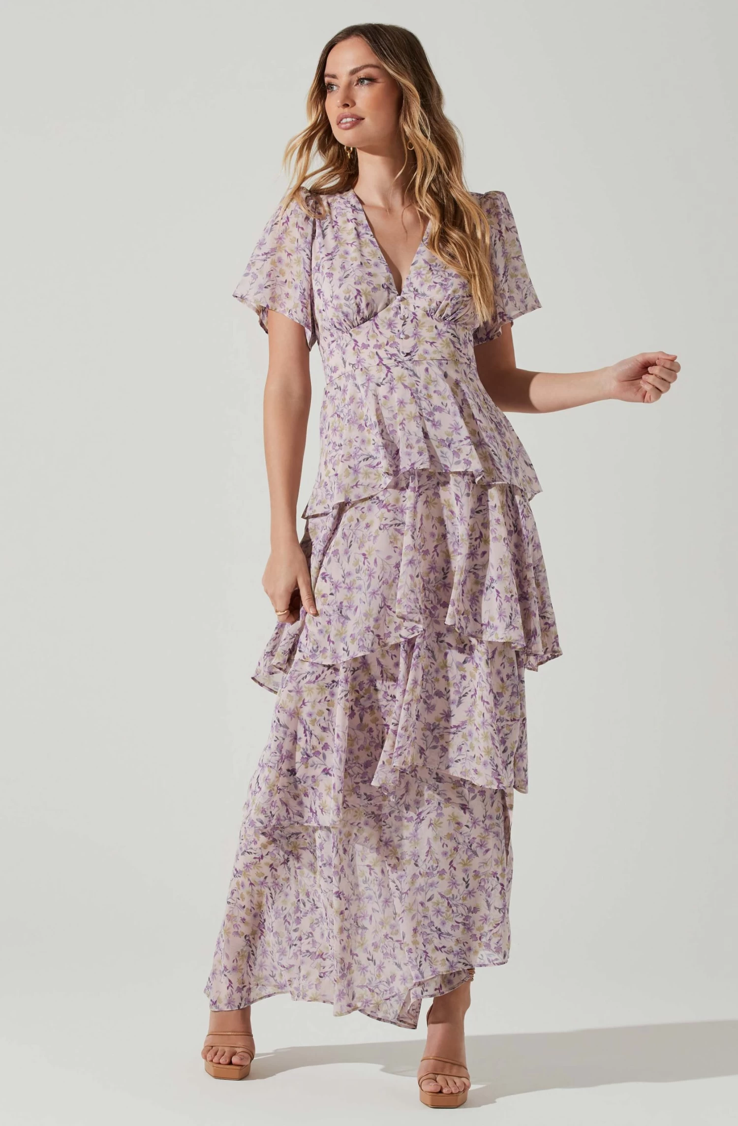Tayla Floral Tiered Midi Dress 5 Tayla Floral Tiered Midi Dress - Image 3