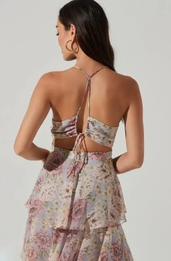 Rosana Floral Tiered Ruffle Maxi Dress -Chic Outfit Shop ADR100691 BLUENATURALFLORAL 2 0946983c f4f3 4cb0 af79 f4cb94a29d33