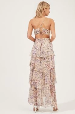 Rosana Floral Tiered Ruffle Maxi Dress -Chic Outfit Shop ADR100691 YELLOWPURPLEFLORAL 4 aefc167e 7cec 4e4a a1f8 57d60cf78cdd