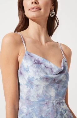 Cowl Slip Dress -Chic Outfit Shop ADR100802B 003 PURPLE MARBLE 774