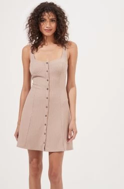 Serafina Ribbed Knit Button Down Dress