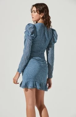 Long Sleeve Ruched Center Dress 15 Long Sleeve Ruched Center Dress -Chic Outfit Shop ADR101034 BLUEDITSY 4