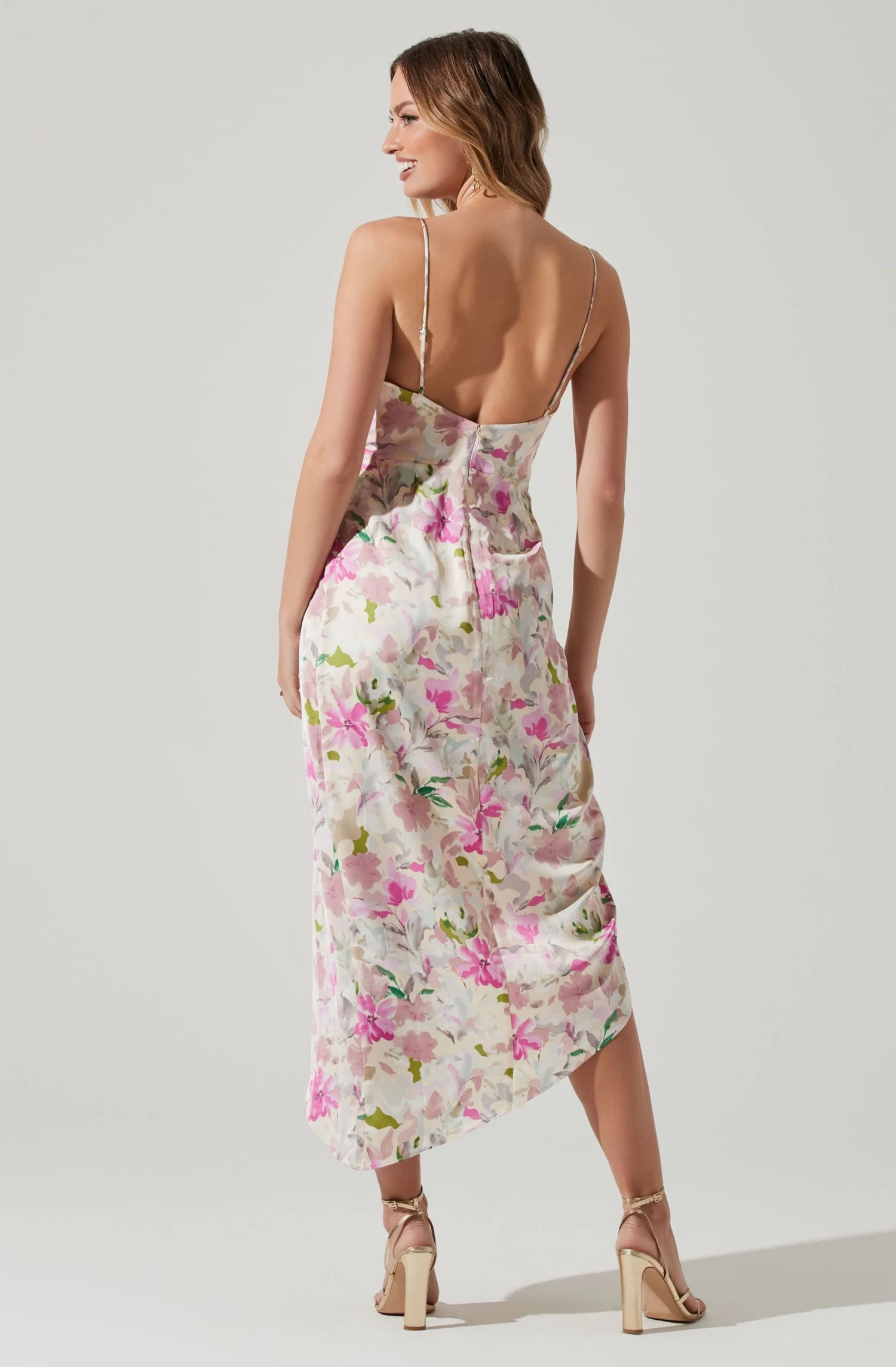 Giselle Floral Twist Front Midi Dress 8 Giselle Floral Twist Front Midi Dress - Image 6