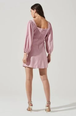 Center Cutout Wrap Skirt Mini Dress 29 Center Cutout Wrap Skirt Mini Dress -Chic Outfit Shop ADR101202 PINK 6