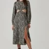 Floral Tie Back Cut Out Midi Dress -Chic Outfit Shop ADR101392 BLACKWHITEDAISY 1 773e5563 818a 4278 861a e89fd575f56b