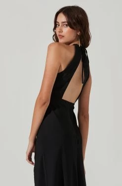 Ruched Bust Maxi Dress -Chic Outfit Shop ADR101433 BLACK 5