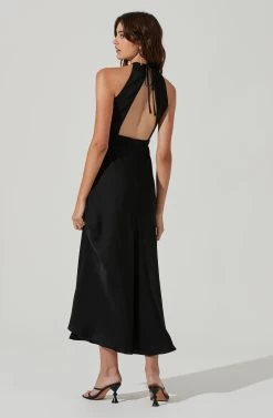 Ruched Bust Maxi Dress -Chic Outfit Shop ADR101433 BLACK 6