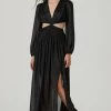 Metallic Twist Cutout Waist Maxi Dress -Chic Outfit Shop ADR101497 BLACK 2 d6a3afcc cf9f 48d5 a76f d4b4885634e2