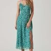 Floral Ruched Bust Midi Dress -Chic Outfit Shop ADR101663 BLUEFLORAL 2