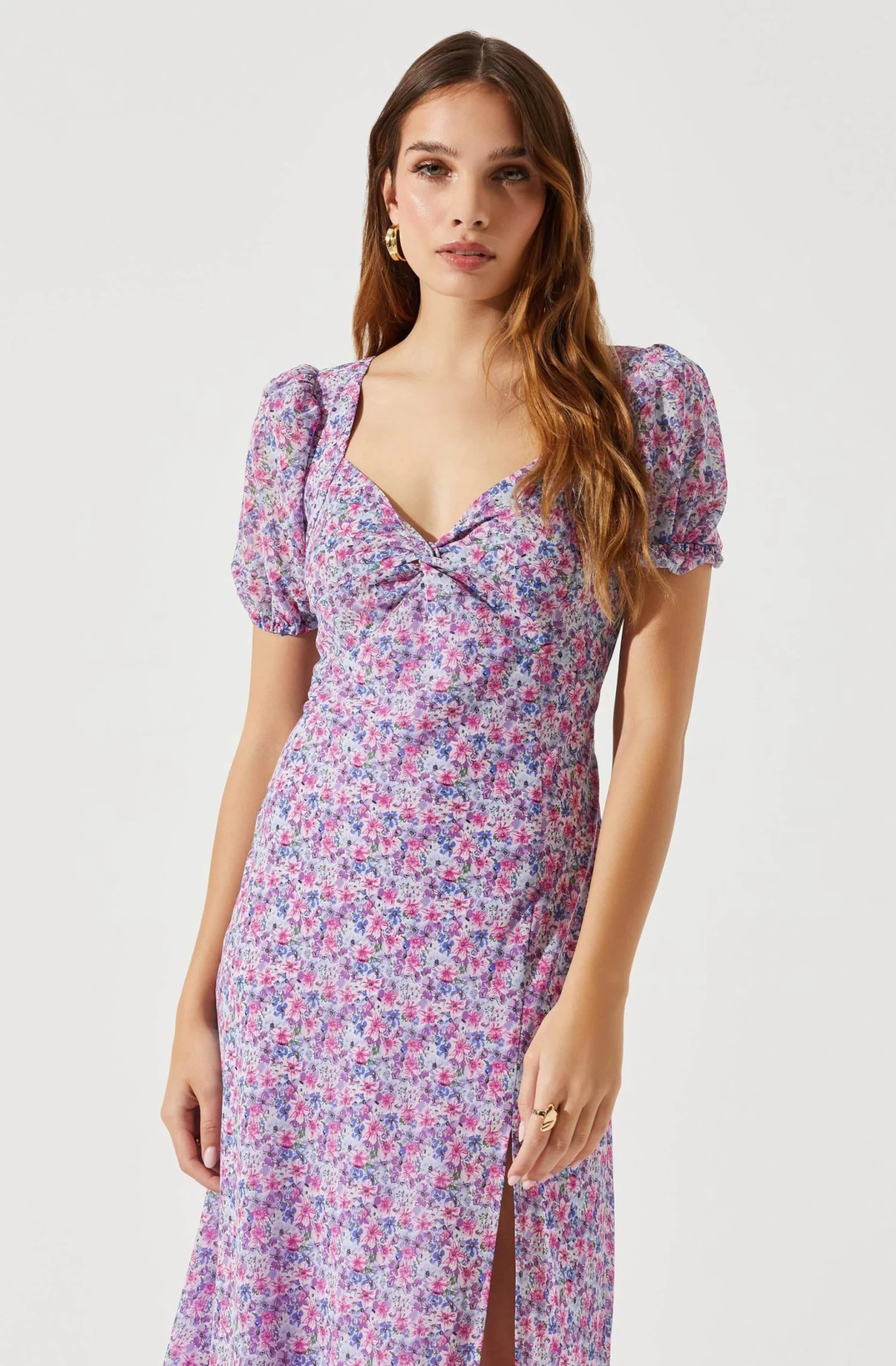 Sweetheart Neck Floral Twist Bust Maxi Dress 10 Sweetheart Neck Floral Twist Bust Maxi Dress - Image 8