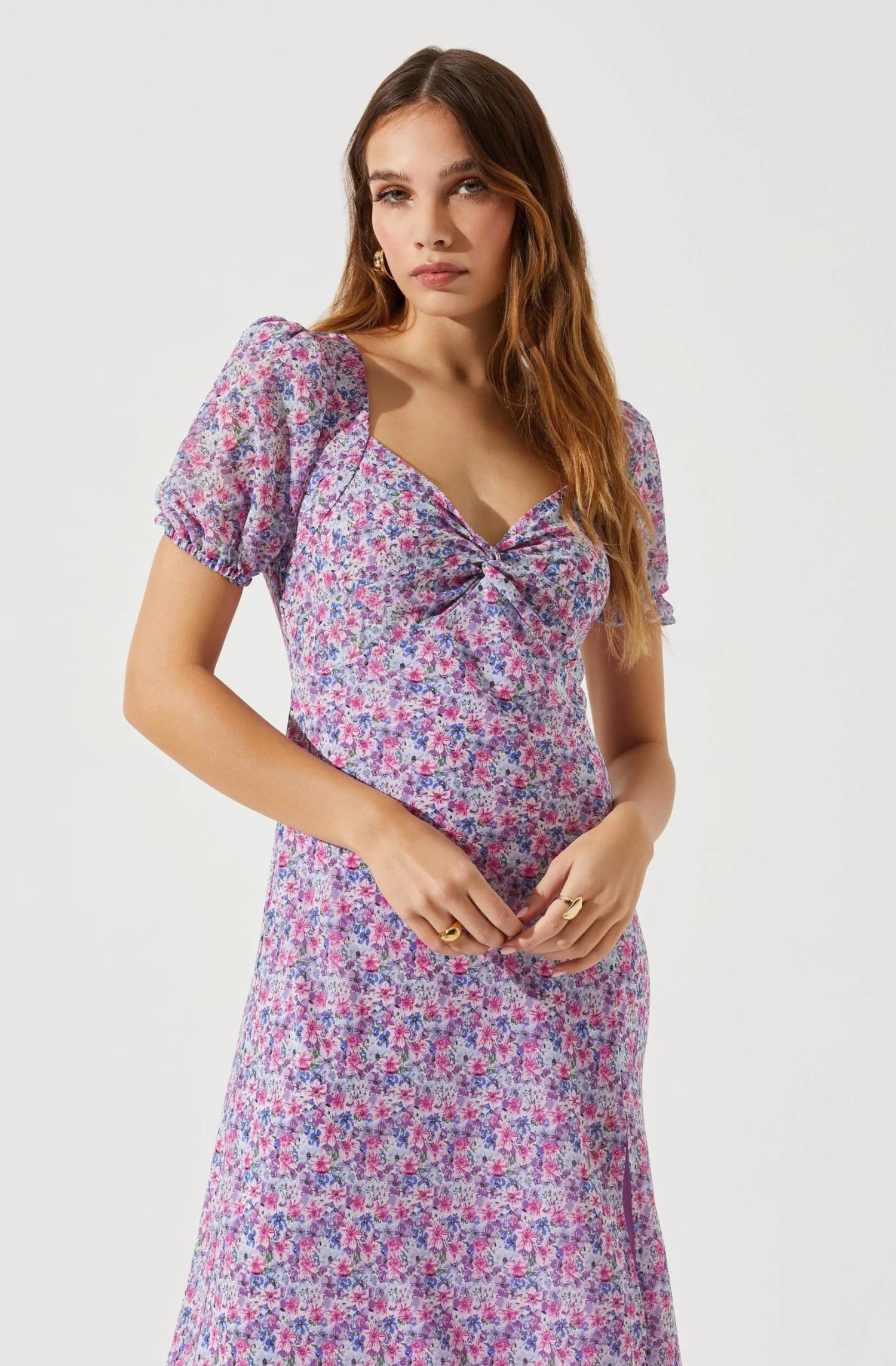 Sweetheart Neck Floral Twist Bust Maxi Dress 12 Sweetheart Neck Floral Twist Bust Maxi Dress - Image 10