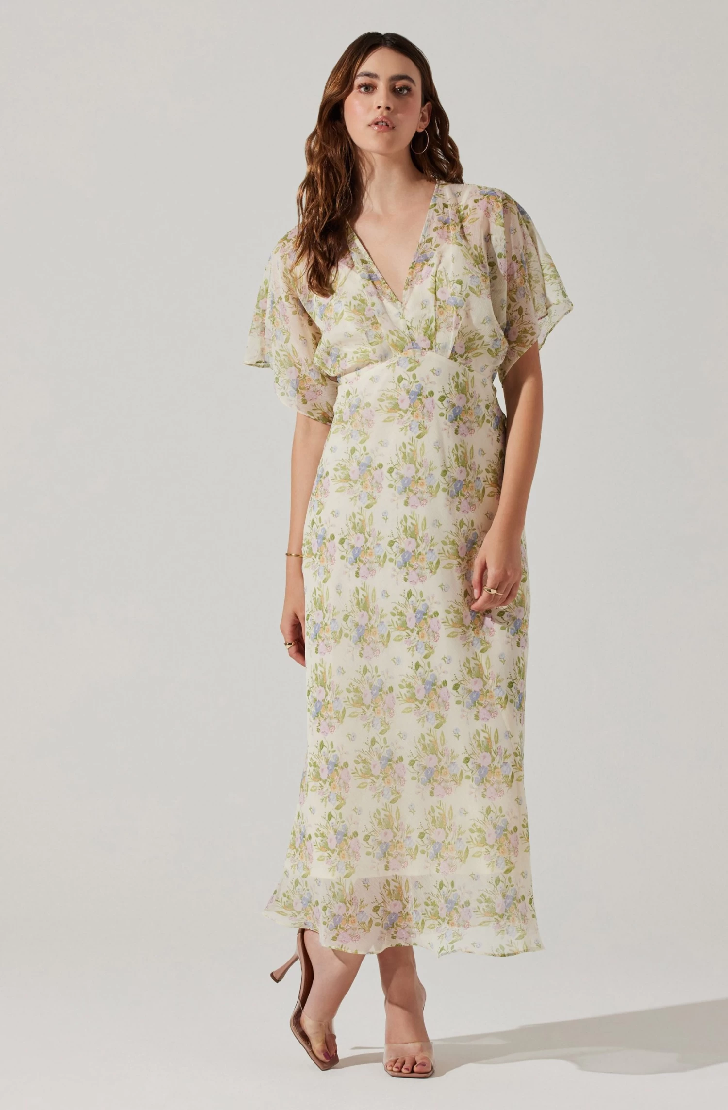 Flutter Sleeve Open Back Maxi Dress 3 Flutter Sleeve Open Back Maxi Dress