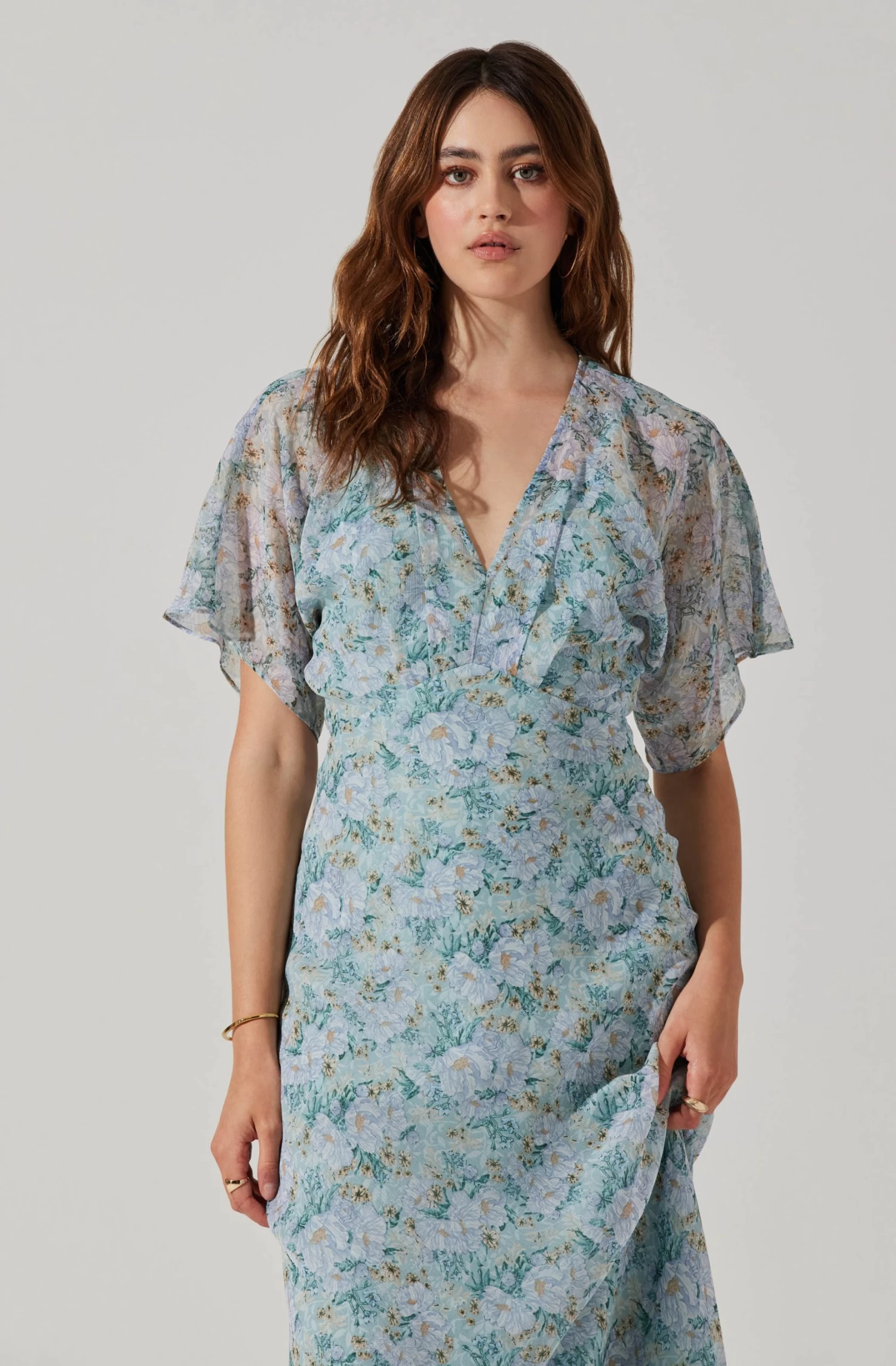 Flutter Sleeve Open Back Maxi Dress 10 Flutter Sleeve Open Back Maxi Dress - Image 8