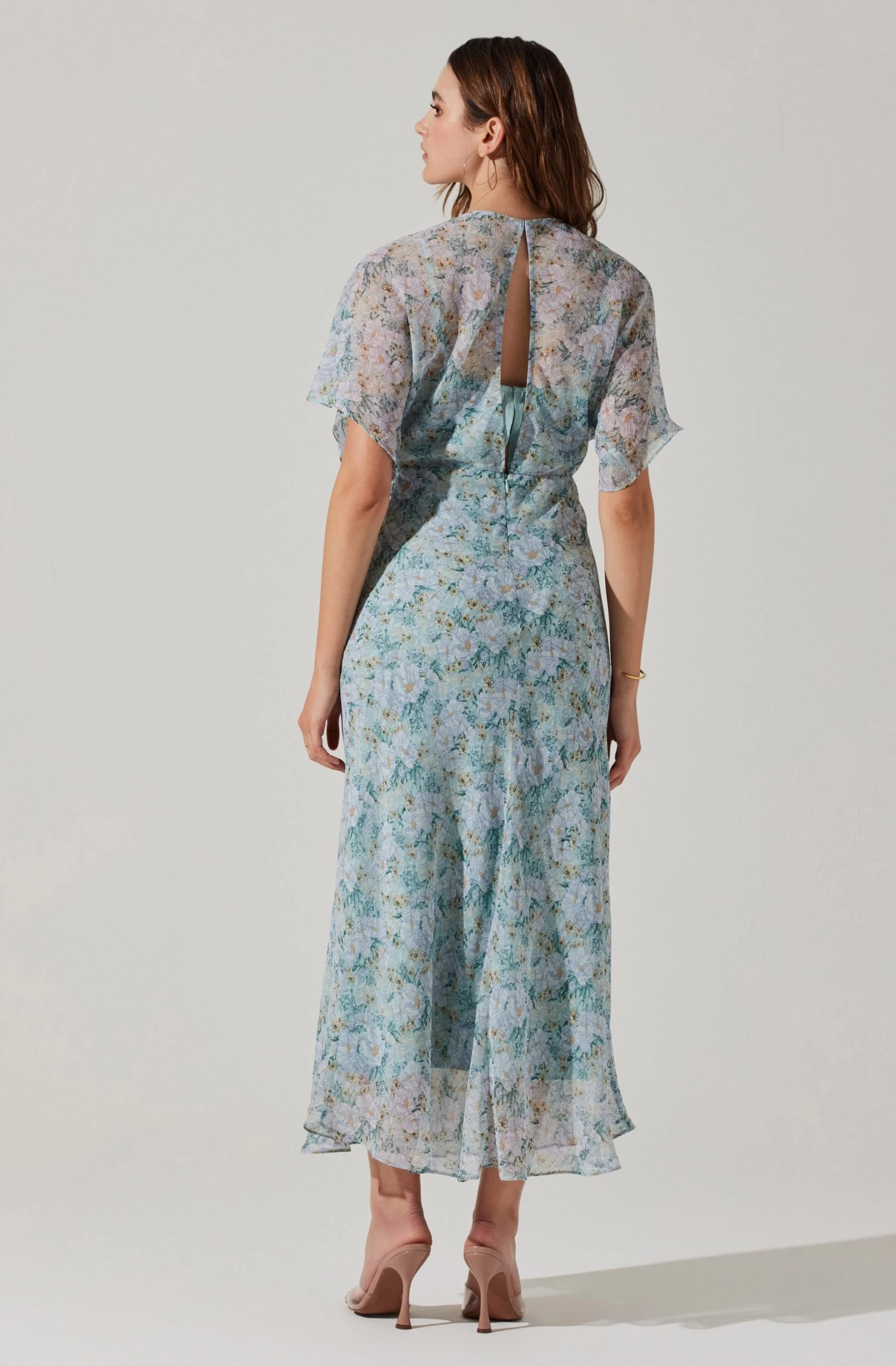 Flutter Sleeve Open Back Maxi Dress 14 Flutter Sleeve Open Back Maxi Dress - Image 12