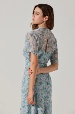 Flutter Sleeve Open Back Maxi Dress 24 Flutter Sleeve Open Back Maxi Dress -Chic Outfit Shop ADR101803 LIGHTBLUEMULTIFRL 6