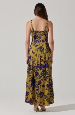 Cutout Ruched Maxi Dress 18 Cutout Ruched Maxi Dress -Chic Outfit Shop ADR101913 CHARTREUSEINDIGOFL 5