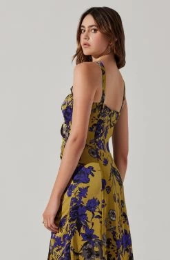 Cutout Ruched Maxi Dress 17 Cutout Ruched Maxi Dress -Chic Outfit Shop ADR101913 CHARTREUSEINDIGOFL 6