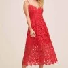 Lace A Line Midi Dress 1 Lace A Line Midi Dress -Chic Outfit Shop ALD42049 RED CRIMSON 1 f596fd63 874e 4867 8e4a c79658f55c3c