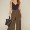 Pleated Wide Leg Pant -Chic Outfit Shop AP7071 OLIVE 4BA