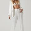 Brigitta Satin Wide Leg Pants -Chic Outfit Shop AP7265S WHITE 2