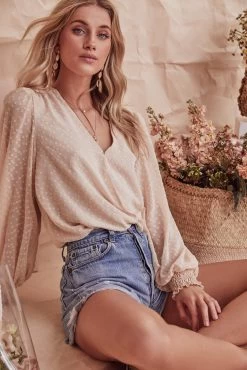 Dixie Wrap Top Bodysuit -Chic Outfit Shop ASTR RESORT20 LB 15289