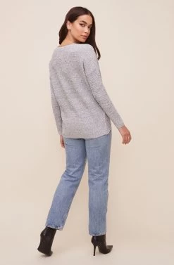 Wrap Front Sweater 14 Wrap Front Sweater -Chic Outfit Shop AT13204 003 HEATHERGREY 4 98b8bca4 03ea 4547 a966 5dca23237a96