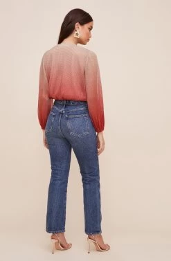 Ombre Pleated Surplice Top -Chic Outfit Shop AT15081B RASPBERRYOMBRE 5