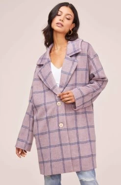 Cozy Coat 11 Cozy Coat -Chic Outfit Shop AT15630 PURPLE BLUE PLAID 7