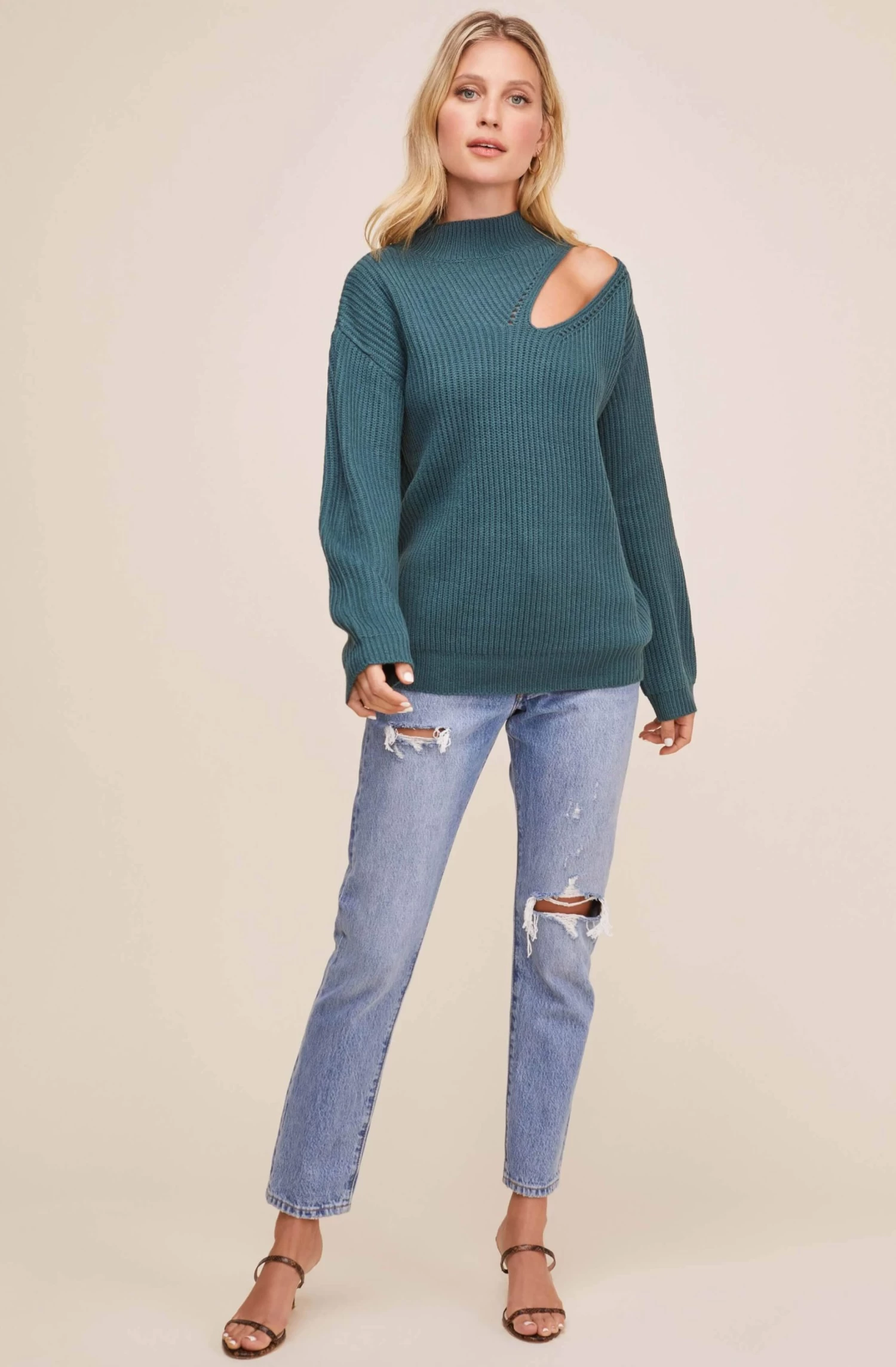 Cutout Turtleneck Sweater 4 Cutout Turtleneck Sweater - Image 2