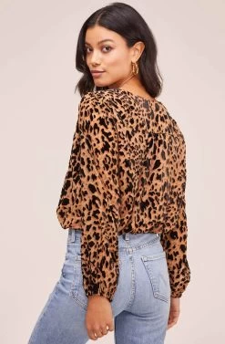Lourdes Leopard Top -Chic Outfit Shop AT15816 LEOPARD BURNOUT 5