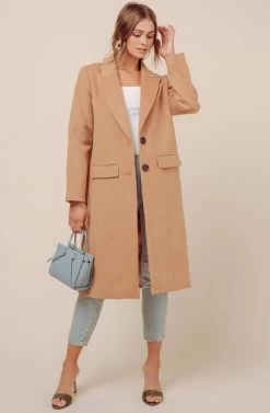 Jeane Coat -Chic Outfit Shop AT15904 CAMEL 1