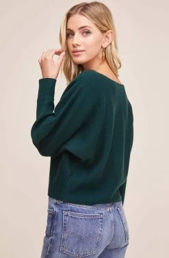 June Sweater -Chic Outfit Shop AT15919 DARK GREEN 5