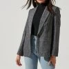 One Button Blazer -Chic Outfit Shop AT16133 BLACK 2