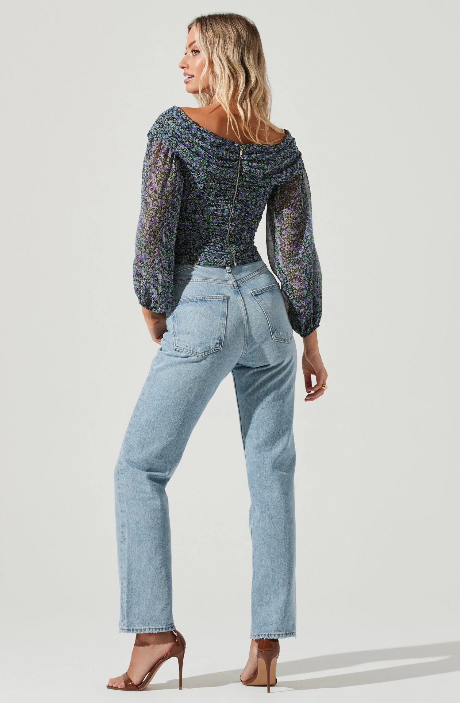 Long Sleeve Off The Shoulder Center Cinched Top 4 Long Sleeve Off The Shoulder Center Cinched Top - Image 2