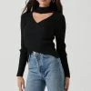 Mock Neck Cross Front Sweater