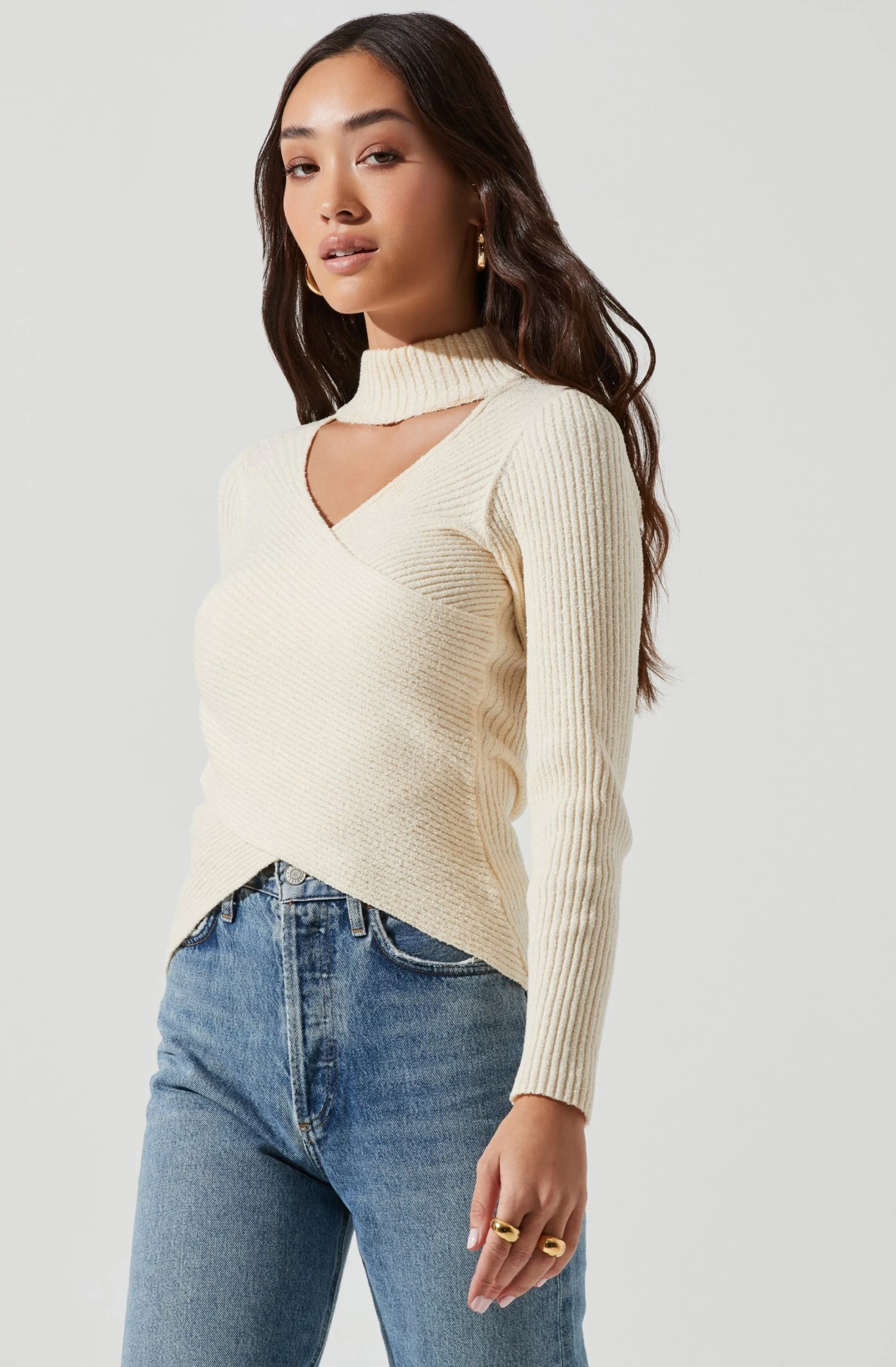 Mock Neck Cross Front Sweater 19 Mock Neck Cross Front Sweater - Image 17