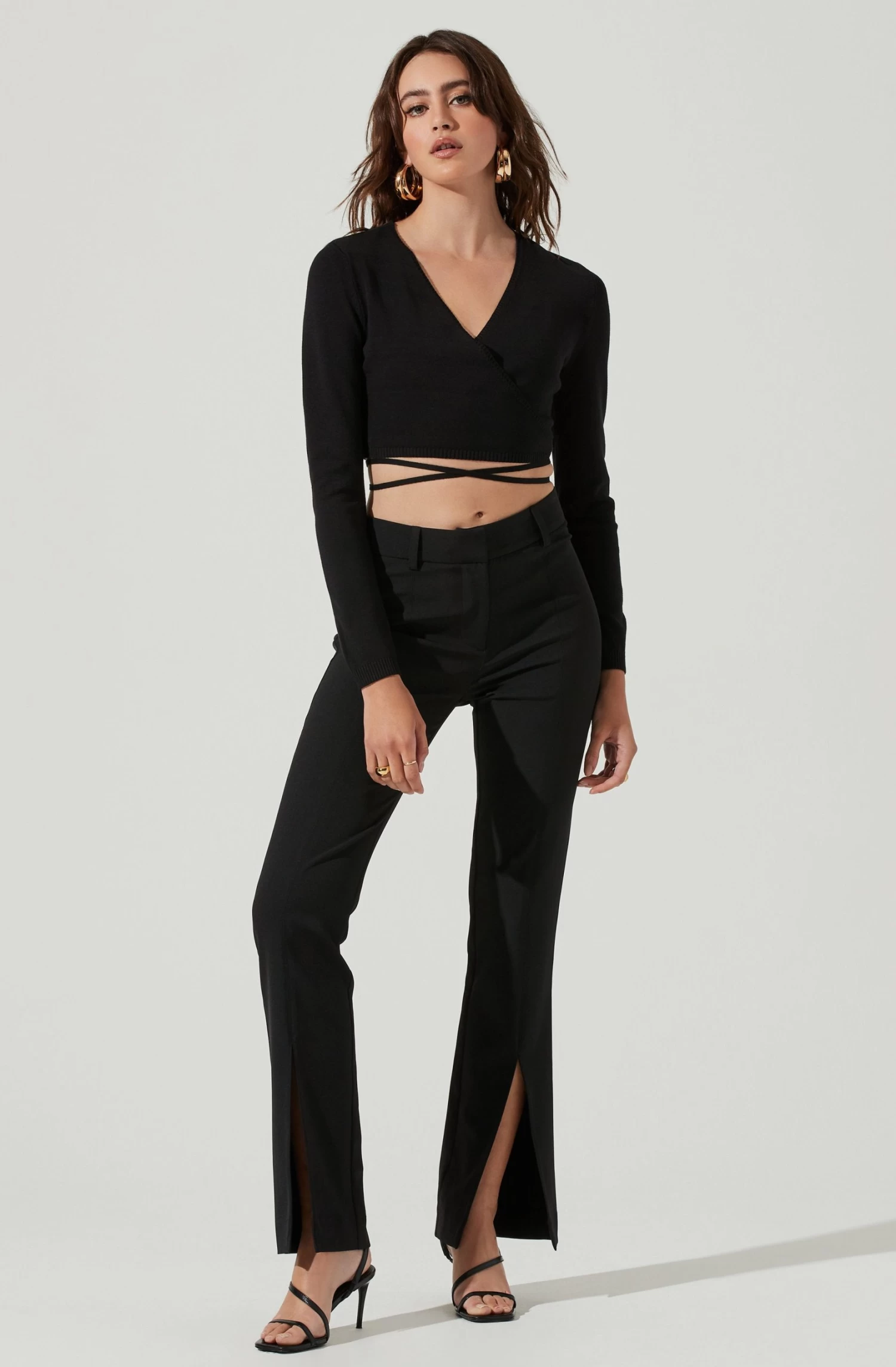 Tie Waist Wrap Sweater 4 Tie Waist Wrap Sweater - Image 2